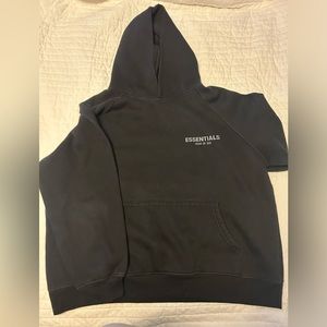essentials fear of god black hoodie!!